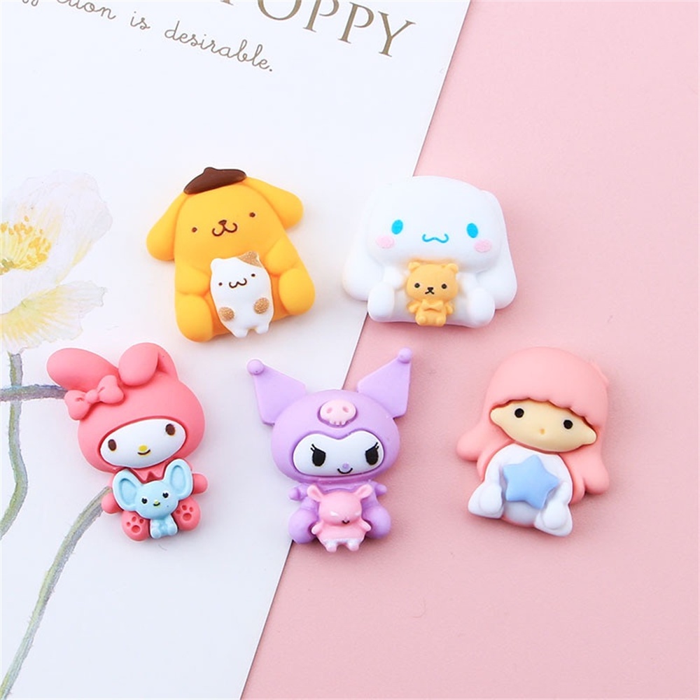 สร้างสรรค์-sanrio-melody-อุปกรณ์เรซิ่นน่ารัก-kuromi-purin-เสน่ห์-diy-โทรศัพท์กรณีอุปกรณ์ตกแต่งตกแต่งวัสดุที่ทำด้วยมือขายส่ง-cod