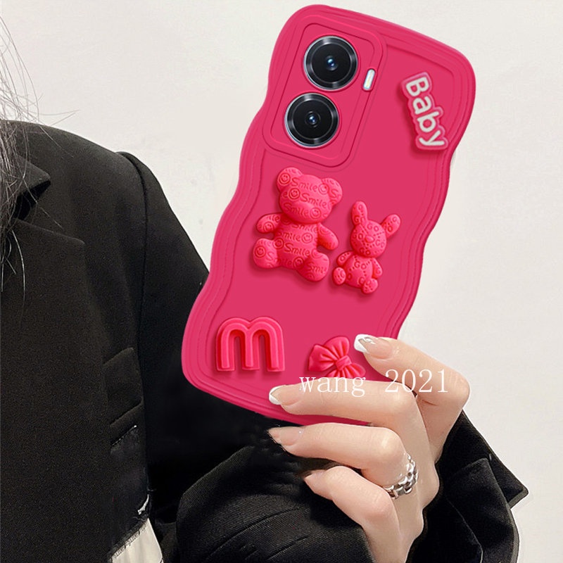 phone-case-เคส-vivo-iqoo-z7-5g-iqoo-z7x-5g-y55-plus-5g-casing-simple-big-wave-three-dimensional-bear-high-quality-liquid-silicone-soft-cover-for-vivo-iqooz7x-5g-เคสโทรศัพท