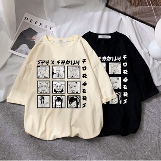 Anya เสื้อยืดลําลอง แขนสั้น ทรงหลวม ลายการ์ตูนอนิเมะญี่ปุ่น ฮาราจูกุ สีชมพู สไตล์วินเทจ แฟชั่นฤดูร้อน สําหรับผู้หญิง