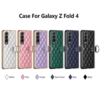 เคสโทรศัพท์มือถือ ฝาพับ กันกระแทก พร้อมขาตั้ง หรูหรา สําหรับ Samsung Galaxy Z Fold4 Z Fold4