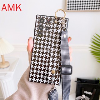 Amk เคสโทรศัพท์มือถือ แบบใส ลายสก๊อต พร้อมสายคล้องมือ สําหรับ Tecno Spark 10C Go 10 pro Infinix mart 7 Hot note Zero 30 VIP 30i 20 20s 12 g96 x neo pro 11s 11 10 play nfc 5g 2023 HXMF