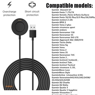 แท่นชาร์จ USB สําหรับ Garmin Fenix 7 7x 5 5S 5X Plus 6 6X Pro EPIX 2 instinct Venu Vivoactive 4 3 945 245 45