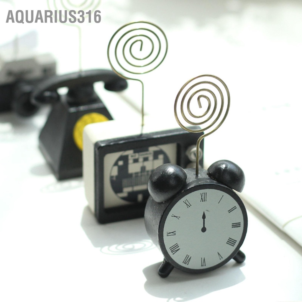 aquarius316-ที่หนีบกระดาษโน๊ต-รูปภาพ-แบบไม้-สไตล์เรโทร-สําหรับบ้าน-และสํานักงาน