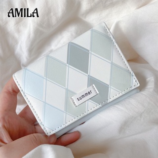 AMILA กระเป๋าสตางค์ที่ใส่บัตรหลายช่องสำหรับใส่เกลือทะเลแบบแปลกใหม่สำหรับนักเรียน