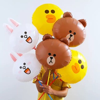ลูกโป่งพองลม รูปหัวสัตว์ ขนาดเล็ก สําหรับตกแต่งปาร์ตี้วันเกิดเด็ก