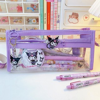 กระเป๋าใส่เครื่องเขียน ปากกา ลายการ์ตูนอนิเมะ Cinnamoroll mymelody Kuromi น่ารัก กันน้ํา จุของได้เยอะ เหมาะกับของขวัญ