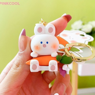 Pinkcool พวงกุญแจ จี้ตุ๊กตาการ์ตูนแครอท กระต่าย ปีใหม่ สร้างสรรค์ สําหรับห้อยกระเป๋า