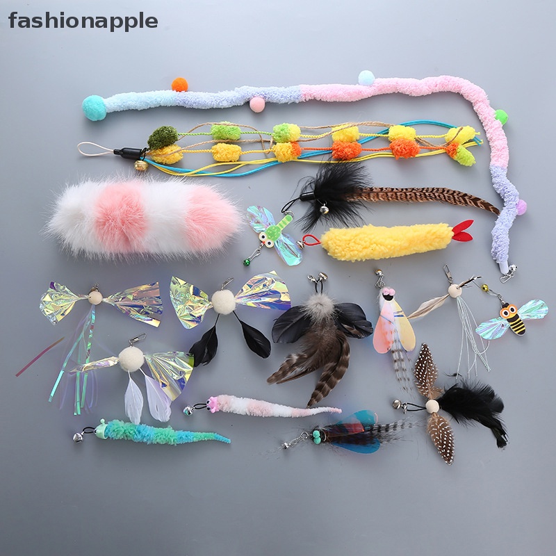 fashionapple-ของเล่นไม้ขนนก-พร้อมกระดิ่ง-แบบเปลี่ยน-สําหรับสัตว์เลี้ยง-แมว