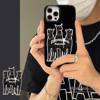 เคสโทรศัพท์มือถือแบบนิ่ม ลายการ์ตูนแบรนด์แฟชั่น สีดํา สําหรับ IPhone 14 Plus 14 13 12 11 Pro Max X Xr Xs Max 7 8 Plus SE2020