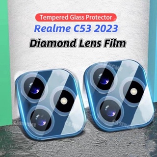 กระจกนิรภัยกันรอยเลนส์กล้อง 3D แบบใส สําหรับ Realme C53 2023 Realme C53 C55 C 53 53C RealmeC53 5G 2023