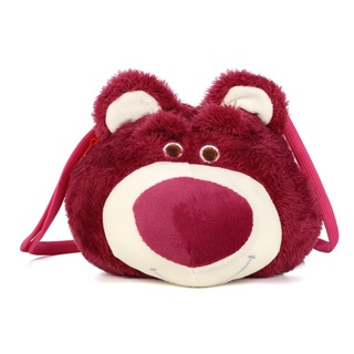 เด็กสุทธิสีแดงสตรอเบอร์รี่หมีของเล่นกระเป๋าสะพายไหล่ศูนย์กระเป๋าสตางค์ตุ๊กตาน่ารัก
