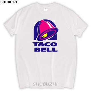 มีความสุข 【2023New】[S-5XL] GILDAN 【Ins】เสื้อยืดแขนสั้นลําลอง ผ้าฝ้าย 100% พิมพ์ลายโลโก้ Taco Bell Food สําหรับผู้ชาย Sbz