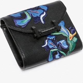 [พร้อมส่ง] Cnk Van Gogh Series CK6-10770206 กระเป๋าสตางค์ ใบสั้น ปักลายดอกไม้ สําหรับผู้หญิง