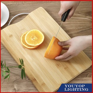 มีหลายขนาด พร้อมจัดส่ง เขียงไม้ไผ่ เขียงครัว  เขียงไม้เนื้อแข็ง Bamboo cutting board  มีหูจับ แขวนได้ แข็งแรง ทนทาน