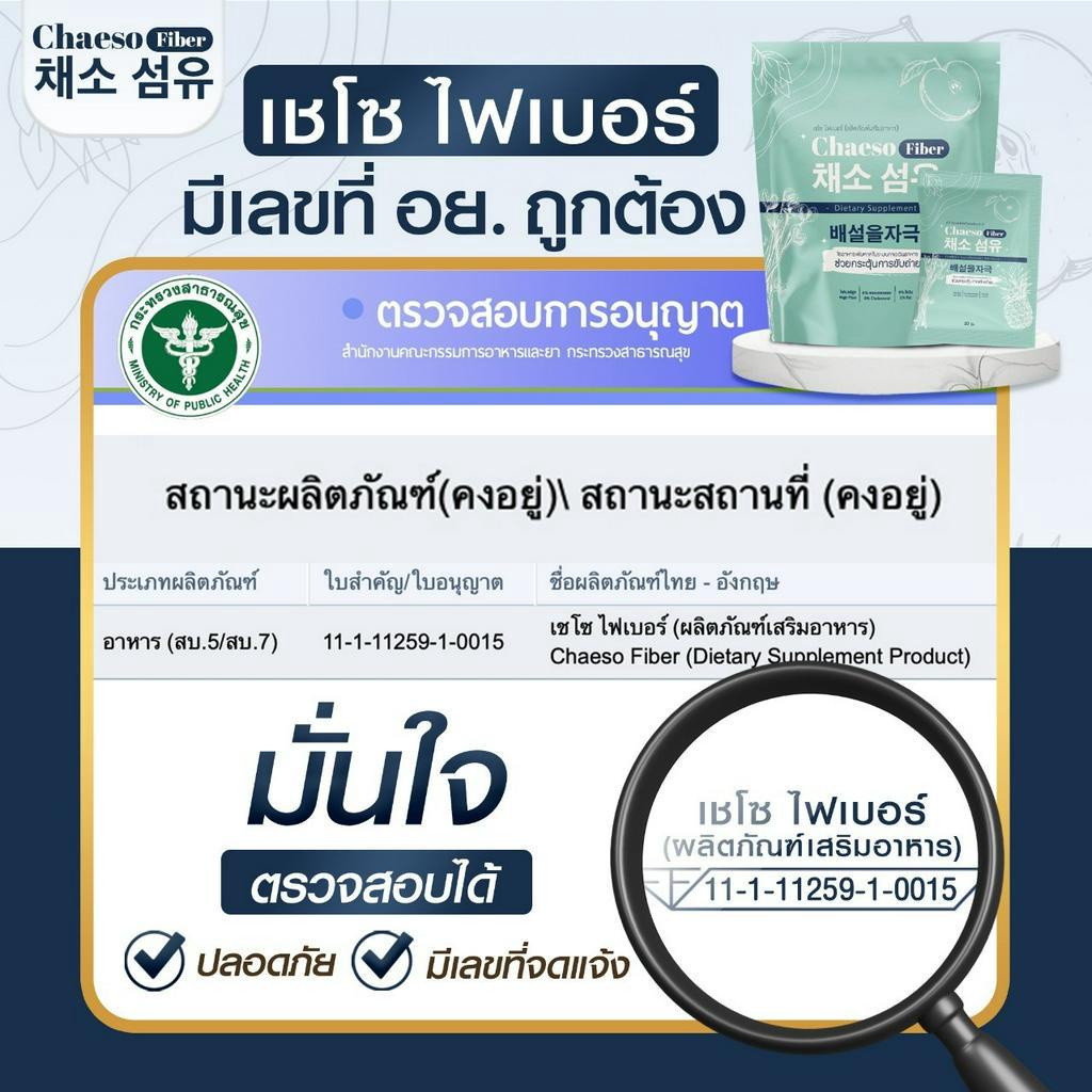 ของแท้-พร้อมส่ง-เชโซไฟเบอร์-chaeso-fiber-ดีท็อกซ์พุงยุบ-ตั้งแต่ซองแรกที่ทาน-ดื่มง่าย-เห็นผลจริง