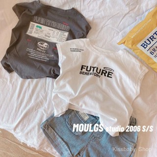 Xiaowas เสื้อยืดแขนกุด ผ้าฝ้ายแท้ พิมพ์ลาย เข้ากับทุกการแต่งกาย สไตล์ตะวันตก แฟชั่นฤดูร้อน สําหรับเด็ก 2023
