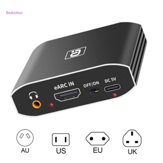 Doublebuy ตัวแยก HDMI 192Khz eARC ARC- อินพุตคู่ เป็นออปติคอลโคแอกเชียล 3 5 Aux- TypeC 5V