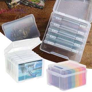 【COLORFUL】Photo Storage Box Snap-Tight Design Transparent 6 Colorful Acid-Free Protection