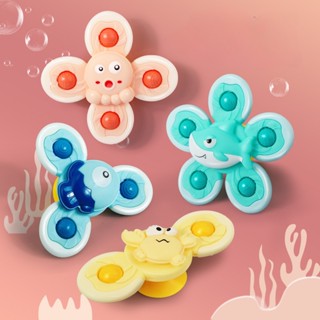 ใหม่ ของเล่น Fidget Spinner แบบถ้วยดูด หมุนได้ สําหรับเด็ก 1-3 ปี