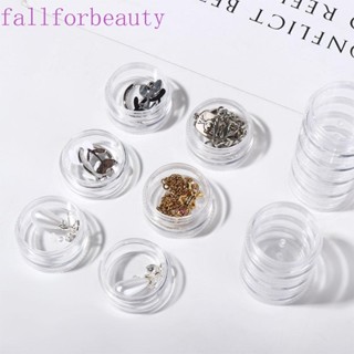 FALLFORBEAUTY กล่องเก็บเครื่องประดับ ต่างหู สร้อยข้อมือ ครีม ทรงกลม ขนาดเล็ก แบบพกพา พร้อมฝาปิด