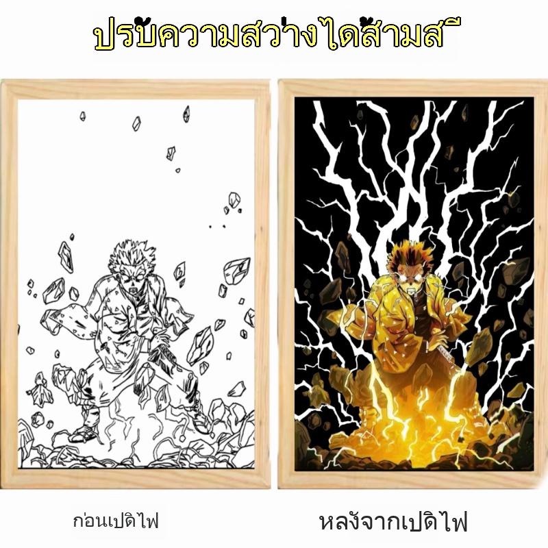 อะนิเมะซีรีส์ไฟกลางคืน-led-ตกแต่งบ้าน-ตกแต่งผนัง-ภาพวาดตกแต่ง-ไฟ-led-3d-ภาพวาดแสง-ของขวัญแฟชั่น