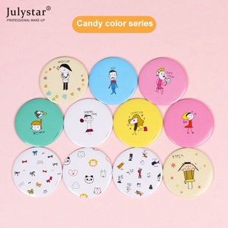 JULYSTAR การ์ตูนกระจกขนาดเล็กกระจกแต่งหน้าแบบพกพากระจกพกพากิจกรรมคริสต์มาส