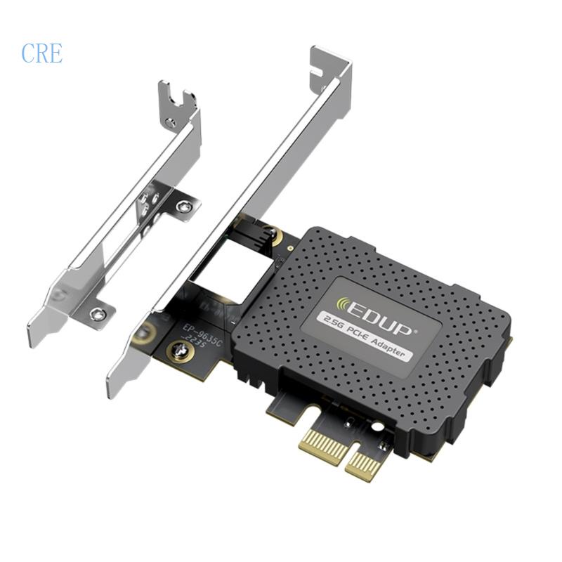 cre-อะแดปเตอร์การ์ดอีเธอร์เน็ต-pci-e-gigabit-edup-10-100-1000m-2-5gbps-rj45-lan