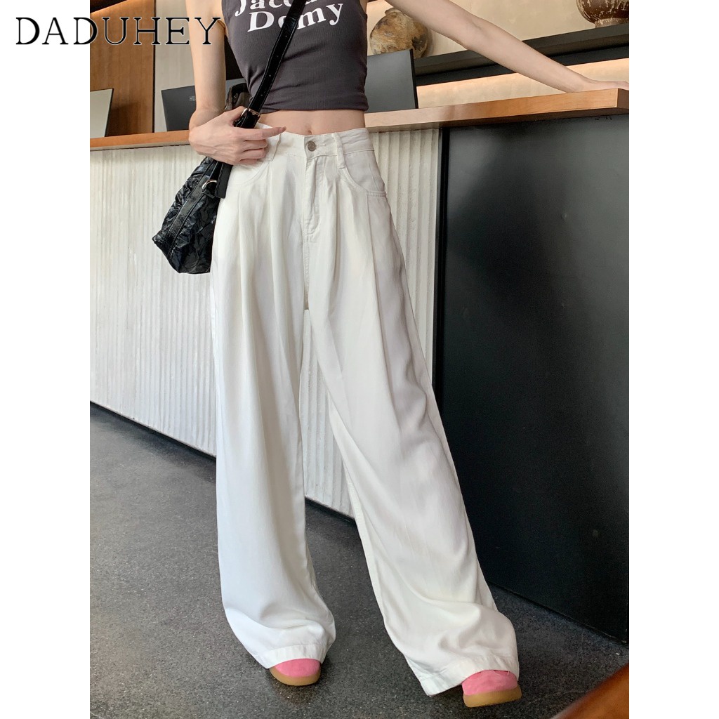 daduhey-korean-style-wide-leg-loose-sliding-wide-leg-jeans-womens-summer-niche-high-waist-dropping-mop-pants