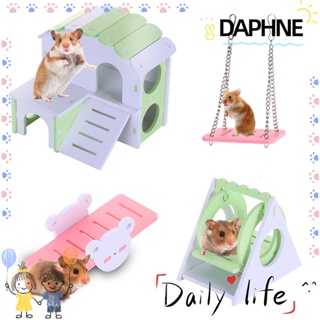 Daphne Diy บ้านหนูแฮมสเตอร์ของเล่นไม้สําหรับสัตว์เลี้ยงแฮมสเตอร์ขนาดเล็ก