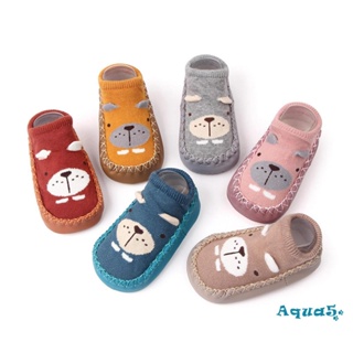 Aqq-รองเท้าเด็กวัยหัดเดิน พื้นนิ่ม การ์ตูนน่ารัก กันลื่น รองเท้าส้นเตี้ย สําหรับทารกแรกเกิด เด็กผู้หญิง เด็กผู้ชาย