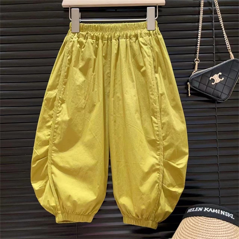 cream-home-boys-and-girls-2023-summer-solid-color-casual-pants-baby-korean-version-of-foot-bound-anti-mosquito-pants