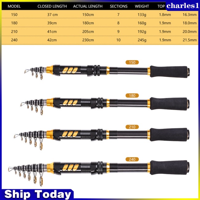 charles-คันเบ็ดตกปลาคาร์บอนไฟเบอร์-น้ําหนักเบาพิเศษ-พร้อมรอก-cnc-สําหรับตกปลาเทราท์-ปลาแซลมอน-เบส