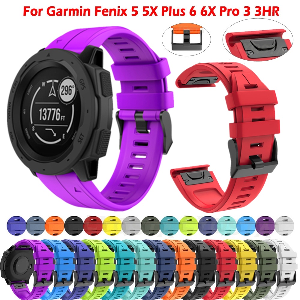 สายนาฬิกาข้อมือซิลิโคน-22-มม-26-มม-อุปกรณ์เสริม-สําหรับ-garmin-fenix-7-6x-5-forerunner-935-s70-descent-mk2-epix-pro