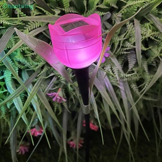 &lt;Chantsing&gt; หลอดไฟ LED รูปดอกทิวลิป พลังงานแสงอาทิตย์ กันน้ํา สําหรับตกแต่งสวน สนามหญ้า ปาร์ตี้ กลางแจ้ง ลดราคา 1 ชิ้น