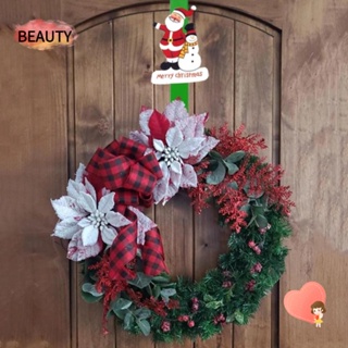 Beauty ตะขอแขวนพวงหรีด สร้างสรรค์ สําหรับตกแต่งบ้าน ประตู คริสต์มาส 3 ชิ้น