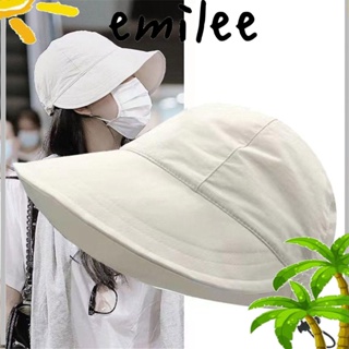 EMILEE หมวกปีกกว้าง ป้องกันแดด สามารถปรับได้ สําหรับผู้ชาย และผู้หญิง