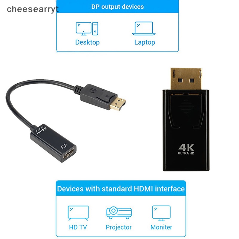 chee-อะแดปเตอร์สายเคเบิลเสียงวิดีโอ-dp-ตัวผู้-เป็นตัวเมีย-hd-4k-1080p-สําหรับ-pc-tv-แล็ปท็อป-en