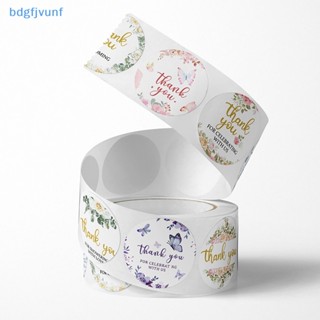 Bdgf สติกเกอร์ซีล ลายดอกไม้ Thank You โรแมนติก 1 นิ้ว สําหรับติดตกแต่งซองจดหมาย เครื่องประดับ กล่องของขวัญ งานแต่งงาน 500 ชิ้น