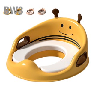 BW3 Kids Bee Toilet Seat การ์ตูนน่ารักป้องกันการลื่นไถลที่นั่งกระโถนเด็กตามหลักสรีรศาสตร์สำหรับทารกอายุ