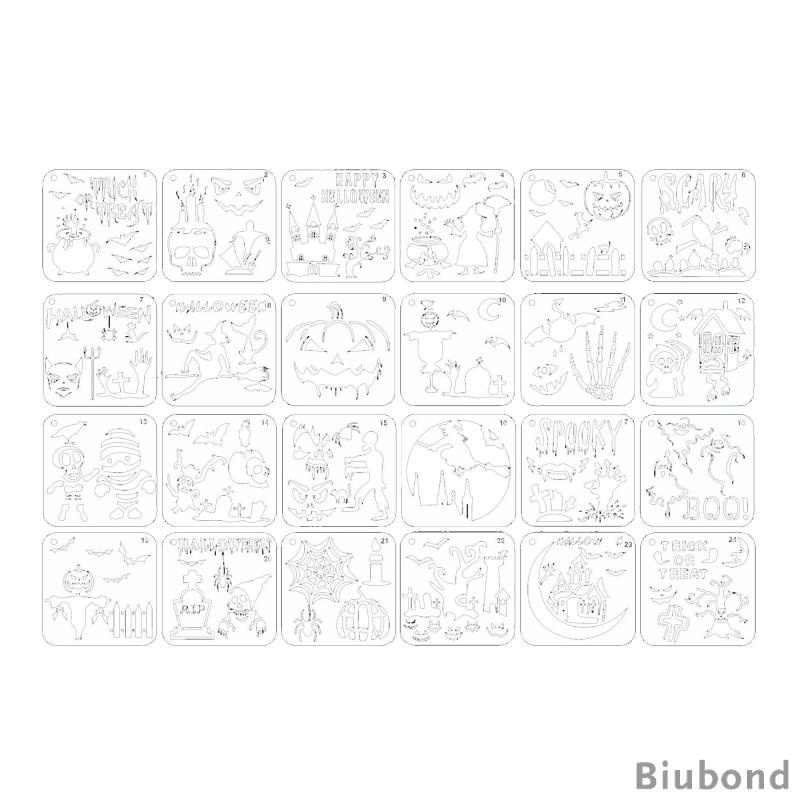 biubond-แผ่นแม่แบบฉลุลายฮาโลวีน-ใช้ซ้ําได้-6-นิ้ว-x-6-นิ้ว-24-ชิ้น