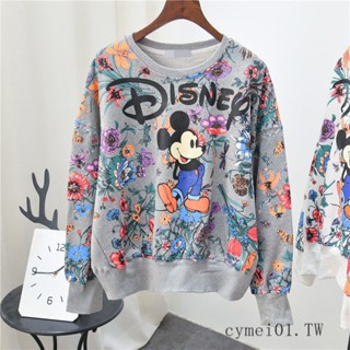 เสื้อกันหนาว ทรงหลวม ขนาดใหญ่ ลายมิกกี้เมาส์ สไตล์จีน แฟชั่นฤดูใบไม้ผลิ และฤดูใบไม้ร่วง สําหรับผู้หญิง 100 กก. 2021