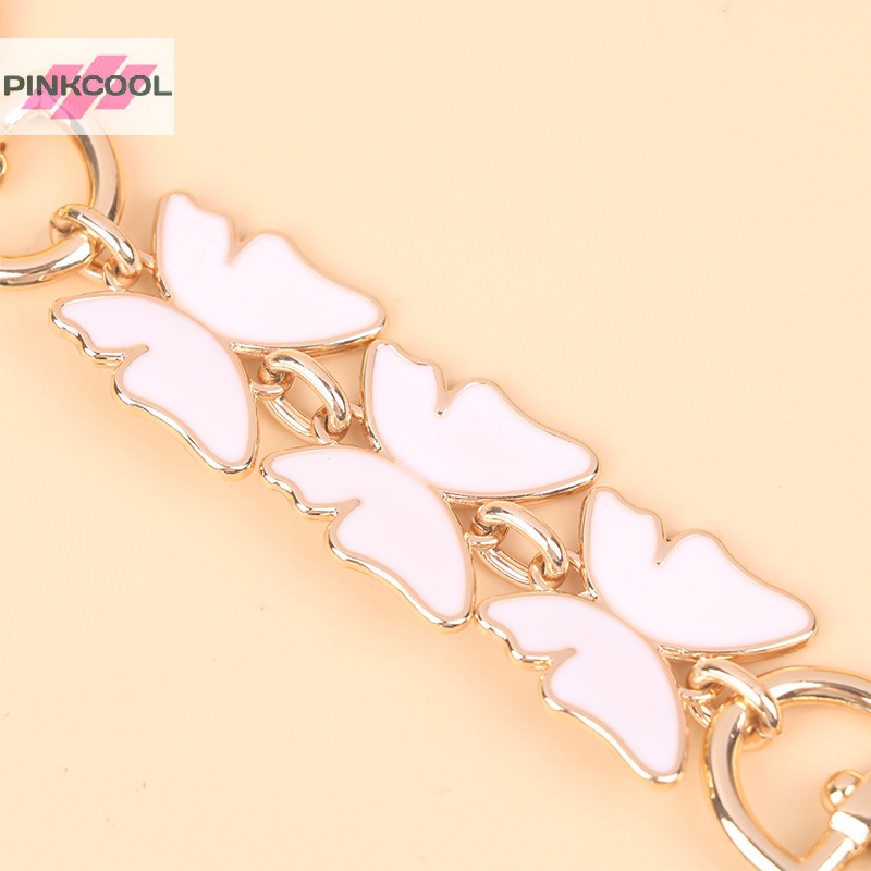 pinkcool-ขายดี-สายโซ่ต่อขยายกระเป๋าถือ-สะพายไหล่-รูปผีเสื้อ-แฟชั่น