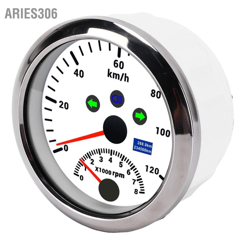 aries306-85mm-120km-h-gps-speedometer-0-8000rpm-มาตรวัดความเร็วรอบ-lcd-ไฟพื้นหลังสีแดงสำหรับรถยนต์-เรือ-เรือยอร์ช-rv-รถบรรทุก