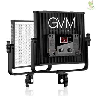 Gvm GVM-520LS-B แผงไฟวิดีโอ LED หรี่แสงได้ CRI97+ TLCI97 3200-5600K อลูมิเนียมอัลลอย 8.9