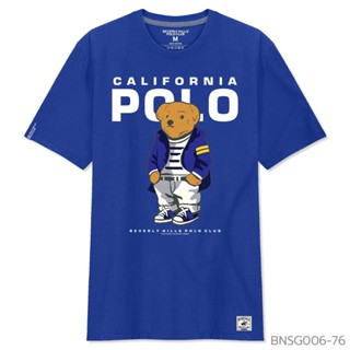 【s-5xl】ผ้าฝ้าย 100%Beverly Hills Polo Club เสื้อยืดคอกลมแขนสั้น Clic Bear รุ่น BNSG006