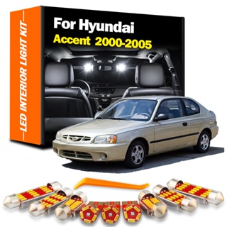 ชุดหลอดไฟ LED ติดภายในรถยนต์ สําหรับ Hyundai Accent 2000 2001 2002 2003 2004 2005 10 ชิ้น