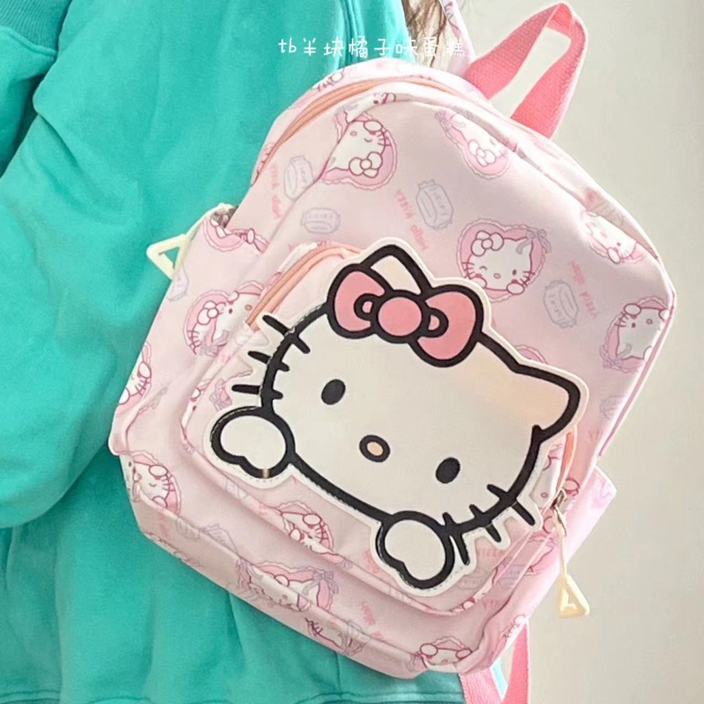 new-hellokitty-small-schoolbag-japanese-dopamine-girl-good-looking-student-backpack-design-sense-backpack