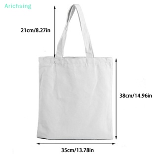 &lt;Arichsing&gt; กระเป๋าสะพายไหล่ กระเป๋าถือ ผ้าแคนวาส พิมพ์ลายตัวอักษร แฟชั่นเรียบง่าย สไตล์เกาหลี สําหรับสตรี นักเรียน