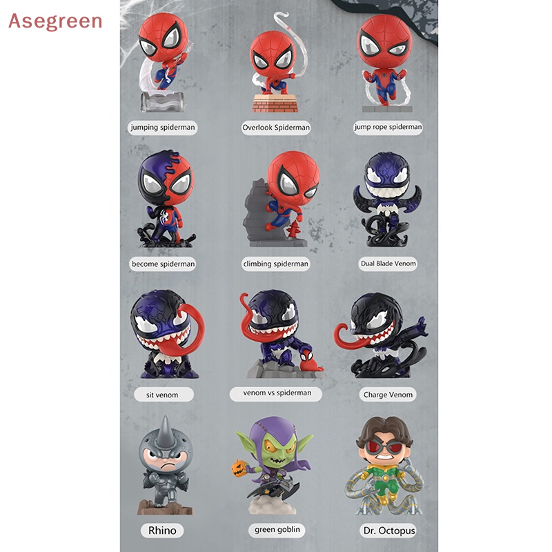 asegreen-โมเดลฟิกเกอร์-pvc-รูปสไปเดอร์แมน-popmart-the-avengers-blind-box-iron-spider-man-ps4-น่ารัก-สําหรับเก็บสะสม