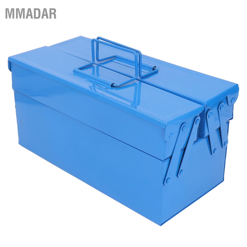 mmadar-กล่องเก็บเครื่องมือแบบพับได้-2-ชั้น-3-ถาดในครัวเรือนมัลติฟังก์ชั่นแบบพกพากล่องเครื่องมือสำหรับซ่อมรถยนต์